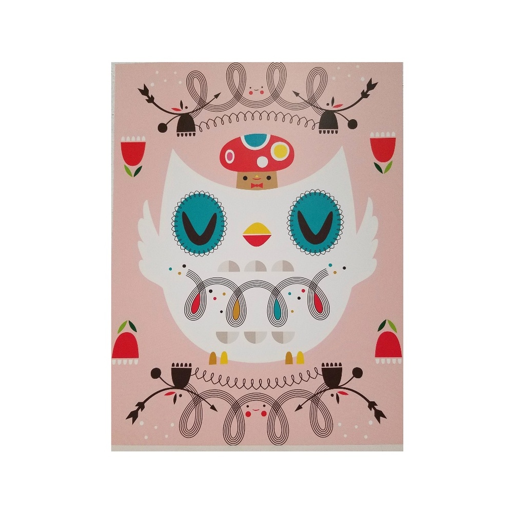 Children's Wall Art Print Forrest Owl 11X14"